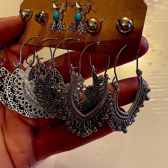 Fashion Jewelry Boho Retro Vintage Dangle & Stud Earrings - 6 Pairs NWOT - Picture 2 of 3